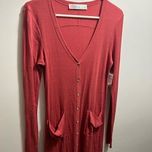 Free People Beach Long Sleeve Button Down Dress